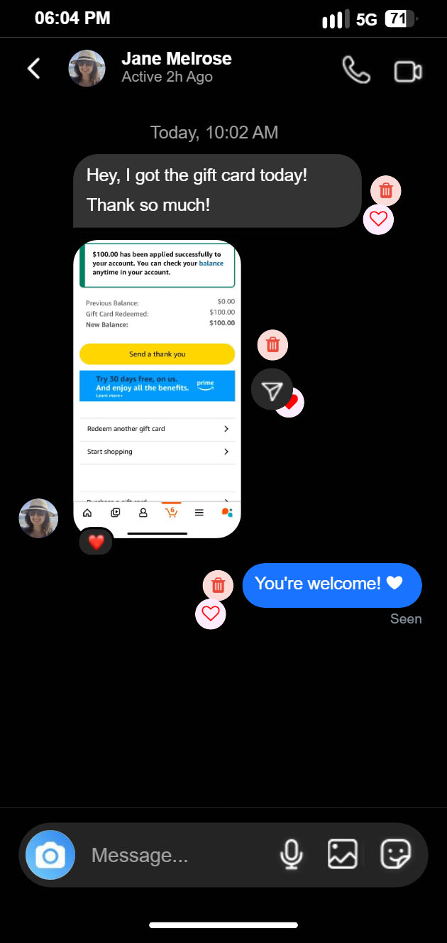 Customer testimonial